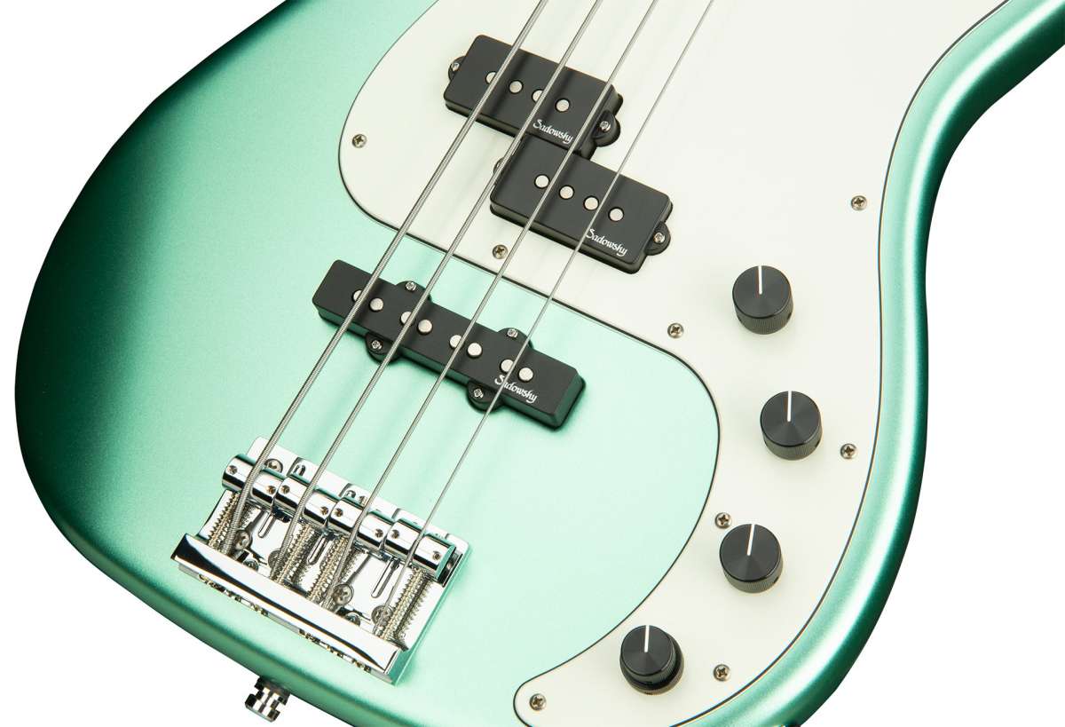 Sadowsky Hybrid P/j Bass 21 Fret Alder 4c Metroline All Active Mor - Sage Green Metallic Satin - Basse Électrique Solid Body - Variation 4