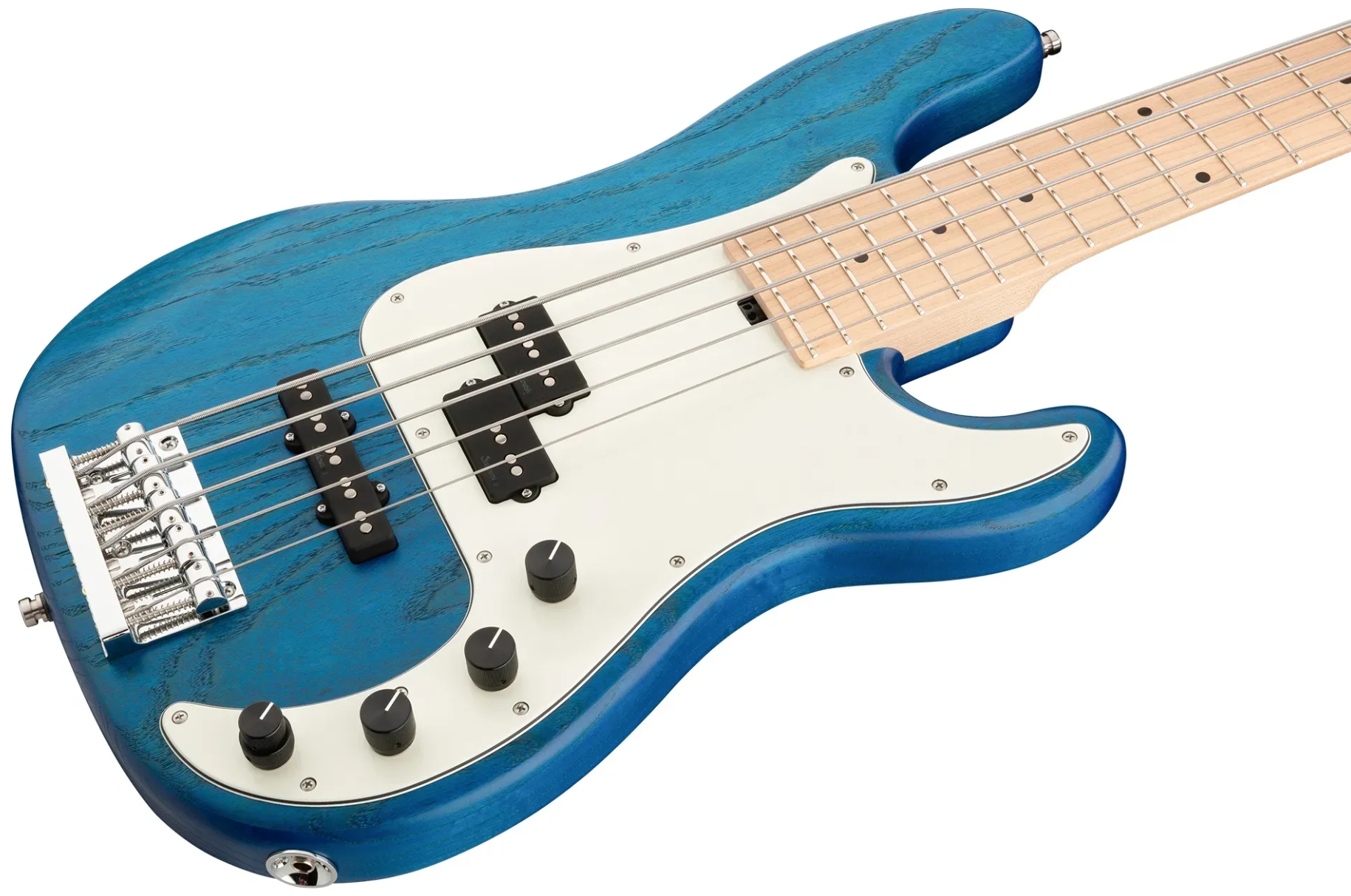 Sadowsky Hybrid Pj Bass 21 Fret Ash 5c Metroline All Active Mn - Ocean Blue Transparent Satin - Basse Électrique Solid Body - Variation 2