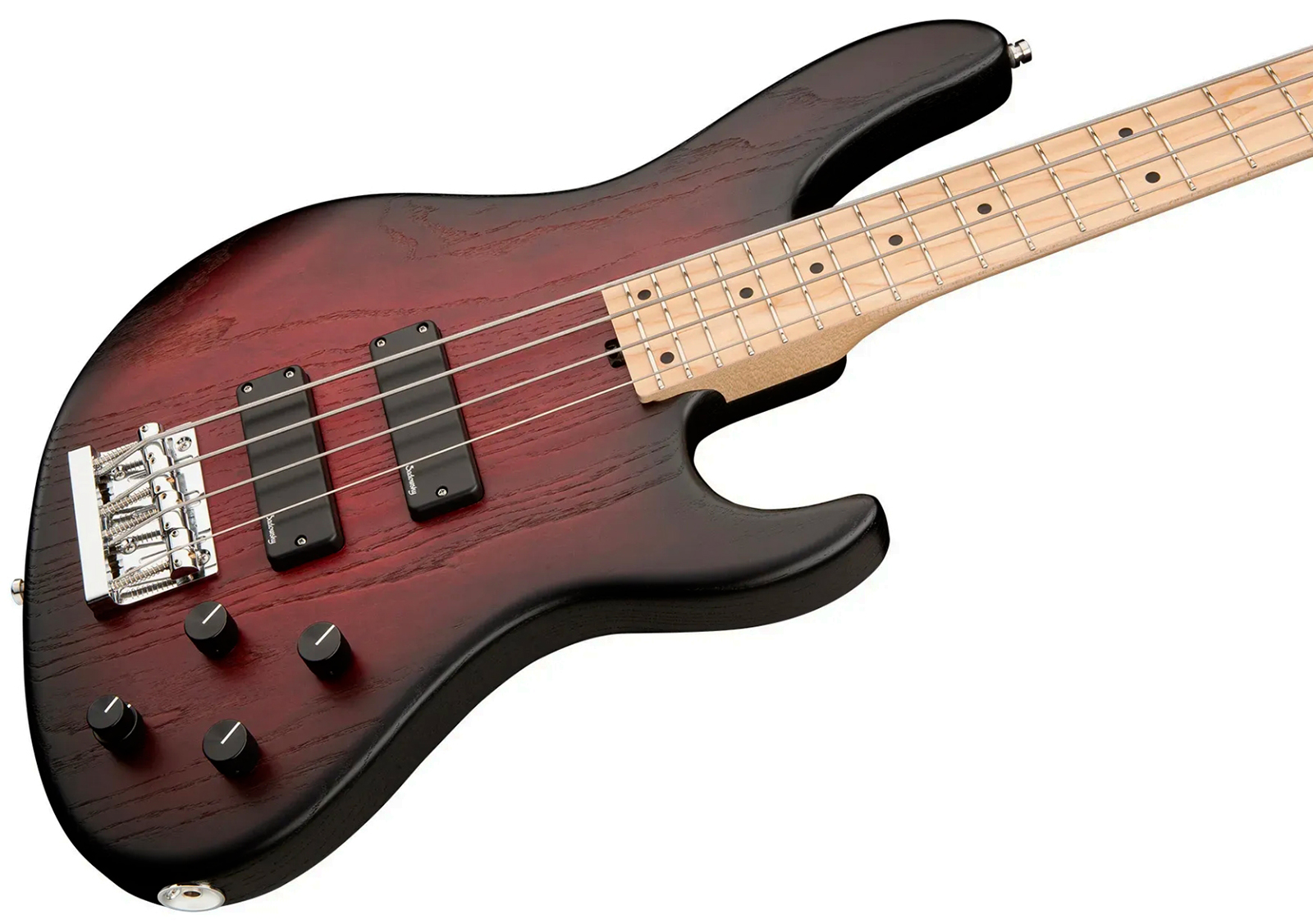 Sadowsky Modern Bass 24 Fret Ash 4c Metroline All Active Mn - Burgundy Blackburst Transparent Satin - Basse Électrique Solid Body - Variation 2