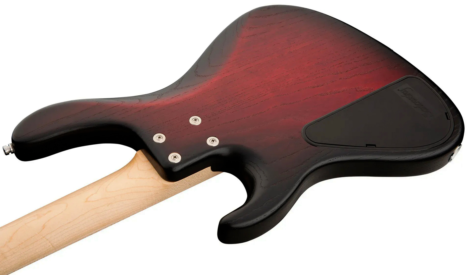 Sadowsky Modern Bass 24 Fret Ash 4c Metroline All Active Mn - Burgundy Blackburst Transparent Satin - Basse Électrique Solid Body - Variation 3