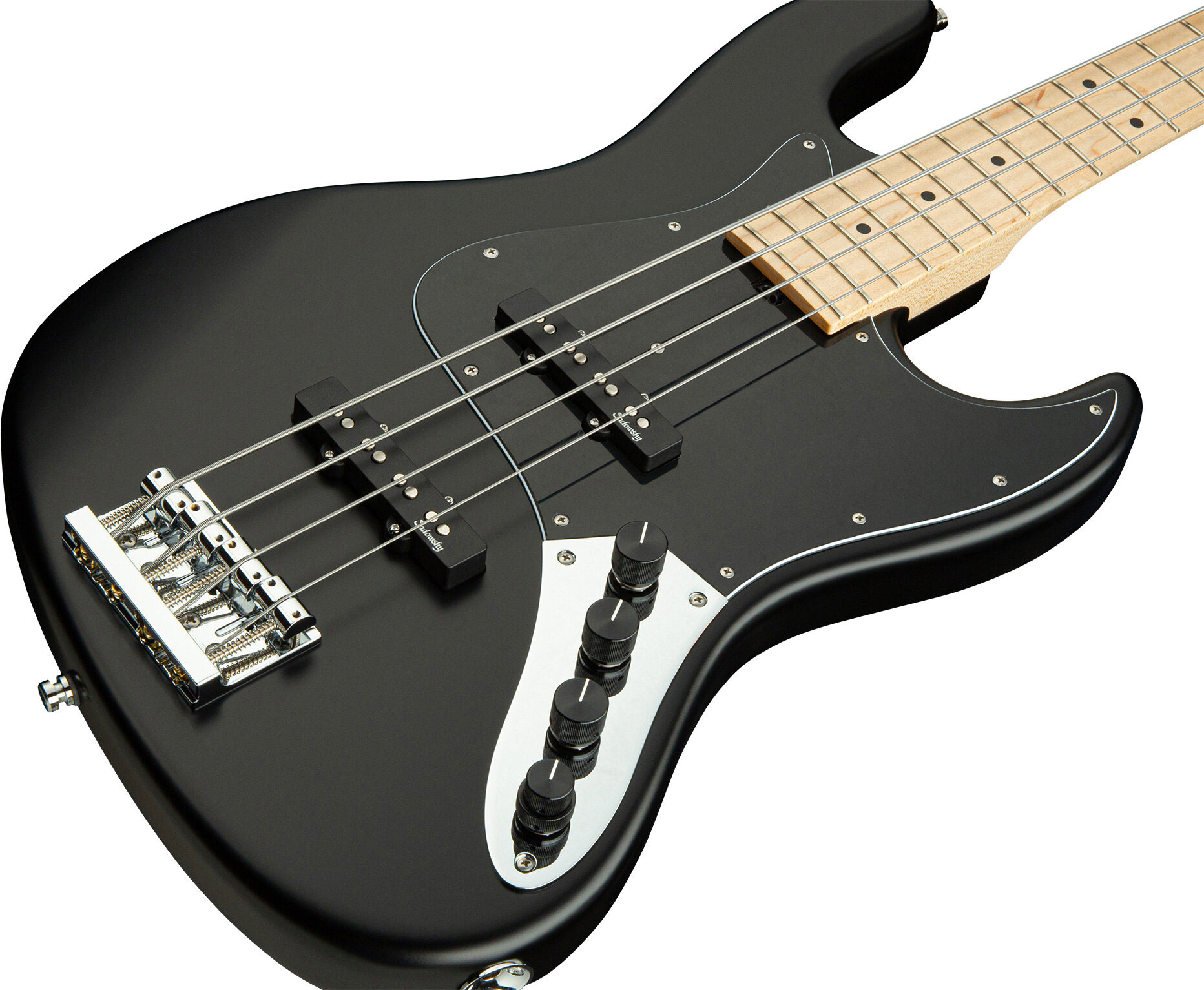 Sadowsky Vintage J/j Bass 21 Fret Ash 4c Metroline All Active Mn - Solid Black Satin - Basse Électrique Solid Body - Variation 2