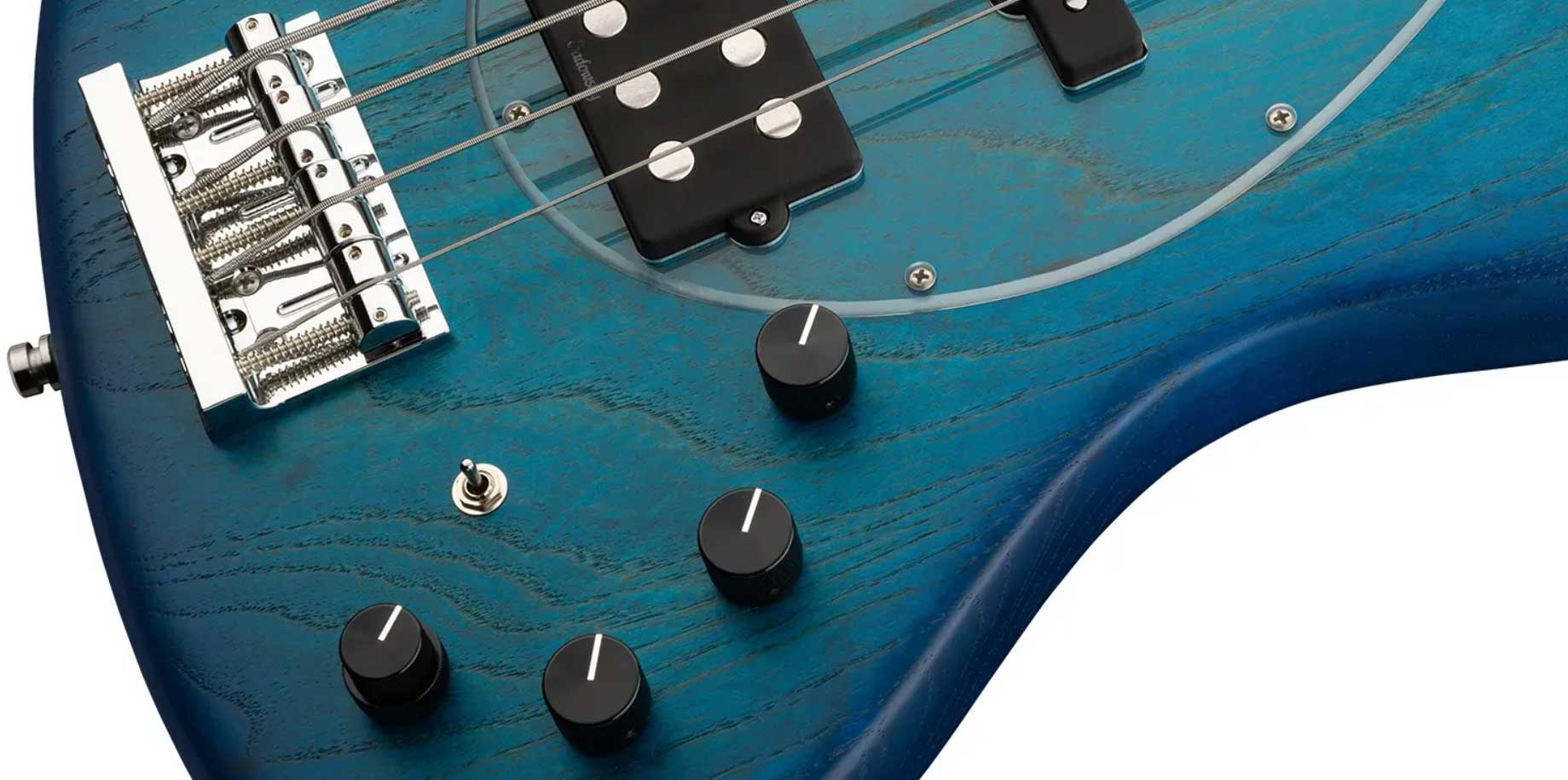 Sadowsky Vintage M/j Bass 21f Ash 4c Metroline All Active Mn - Bora Blue Burst Trans. Satin - Basse Électrique Solid Body - Variation 3