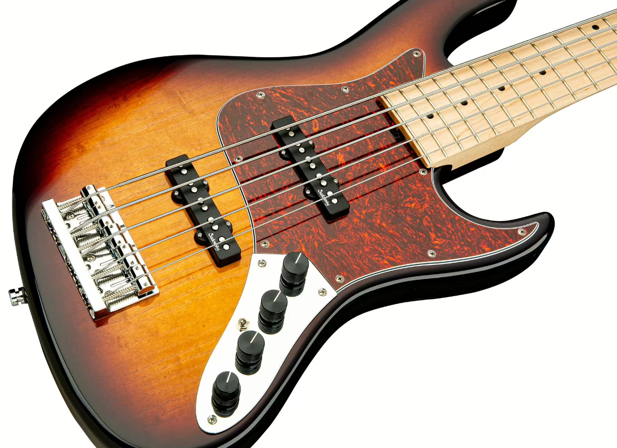 Sadowsky Will Lee 22-fret Ash 5c Metroline Signature All Active Mn - '59 Burst Transparent - Basse Électrique Solid Body - Variation 2