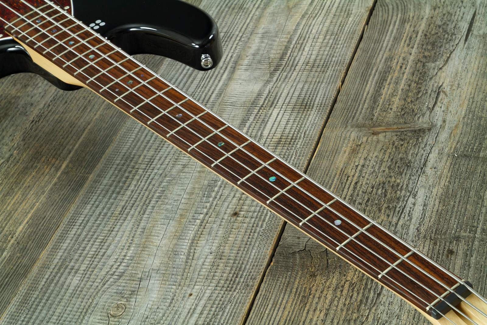 Sandberg California Vm4 Abalone Dots All 4c Active Rw - Highgloss Black - Basse Électrique Solid Body - Variation 8