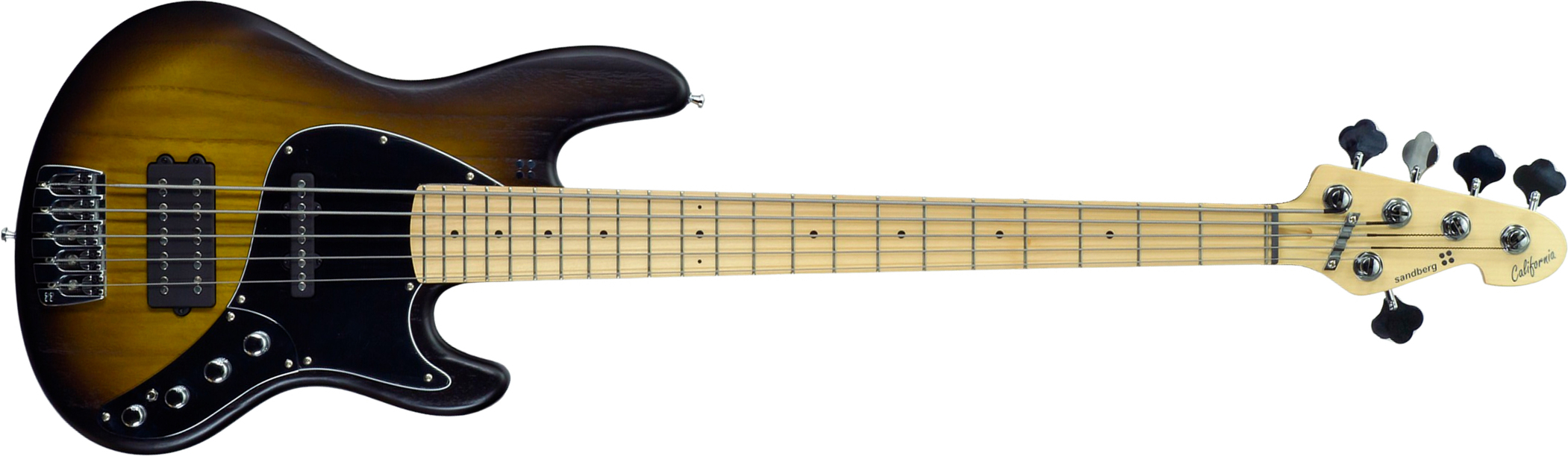 Sandberg California Tm Sl Superlight 5c All Active Mn #50318 - Matt Tobacco Sunburst - Basse Électrique Solid Body - Main picture