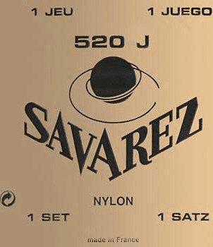 Savarez Jeu De 6 Cordes Classic 520j Savarez Nylon Jaune Tension Tres Forte - Cordes Guitare Classique Nylon - Main picture