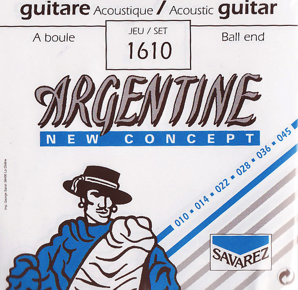 Savarez Jeu De 6 Cordes Guit. Argentine Ball End A Boule 010.045 1610 - Cordes Guitare Acoustique - Main picture