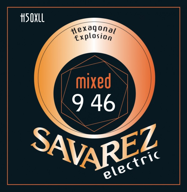 Savarez Jeu De 6 Cordes H50xl Hexagonal Explosion 09-46 - Cordes Guitare Électrique - Main picture
