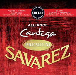 Cordes guitare classique nylon Savarez 510 ARP Cantiga Premium Tension Normale - Jeu de 6 cordes