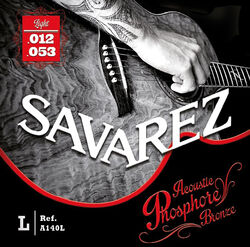 Cordes guitare acoustique Savarez A140L Phosphore Bronze 12-16-24-32-42-50 - Jeu de 6 cordes