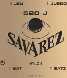 Cordes guitare classique nylon Savarez Classic 520J Savarez Nylon Jaune Tension Tres Forte - Jeu de 6 cordes