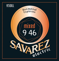 Cordes guitare électrique Savarez H50XL HEXAGONAL EXPLOSION 09-46 - Jeu de 6 cordes