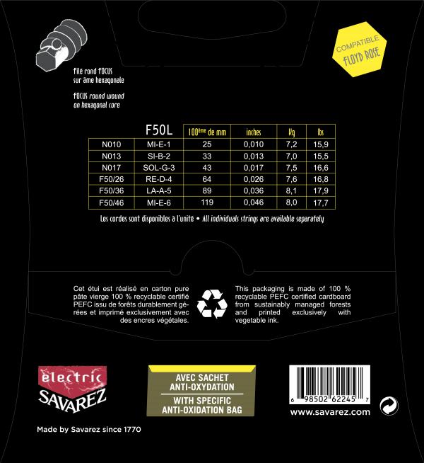 Savarez F50l Focus 10-46 - Cordes Guitare Électrique - Variation 1