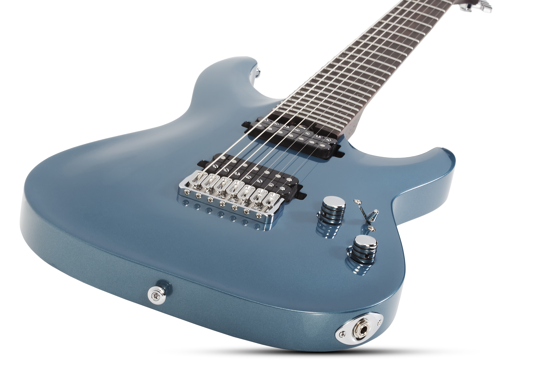 Schecter Aaron Marshall Am-7 Signature 2h Ht Eb - Cobalt Slate - Guitare Électrique 7 Cordes - Variation 1