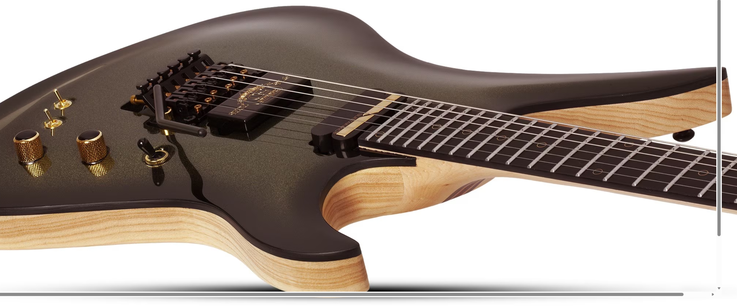 Schecter Avenger Fr-s 50th Ann. Lh Gaucher 2h Sustainiac Fr Eb - 50th Gold Burst - Guitare Électrique MÉtal - Variation 3