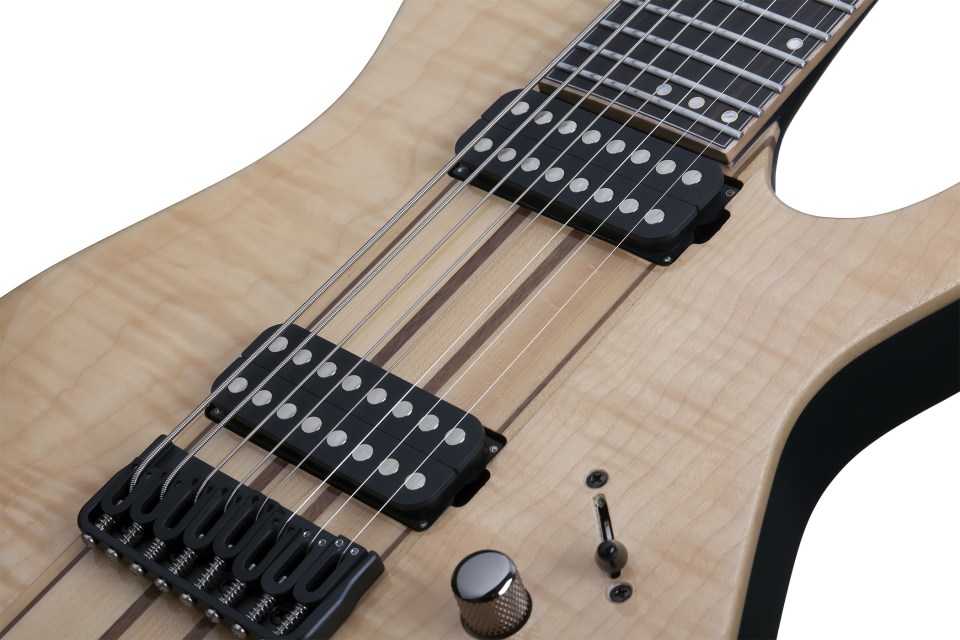 Schecter Banshee Elite-8 Hh Ht - Gloss Natural - Guitare Électrique Baryton - Variation 4