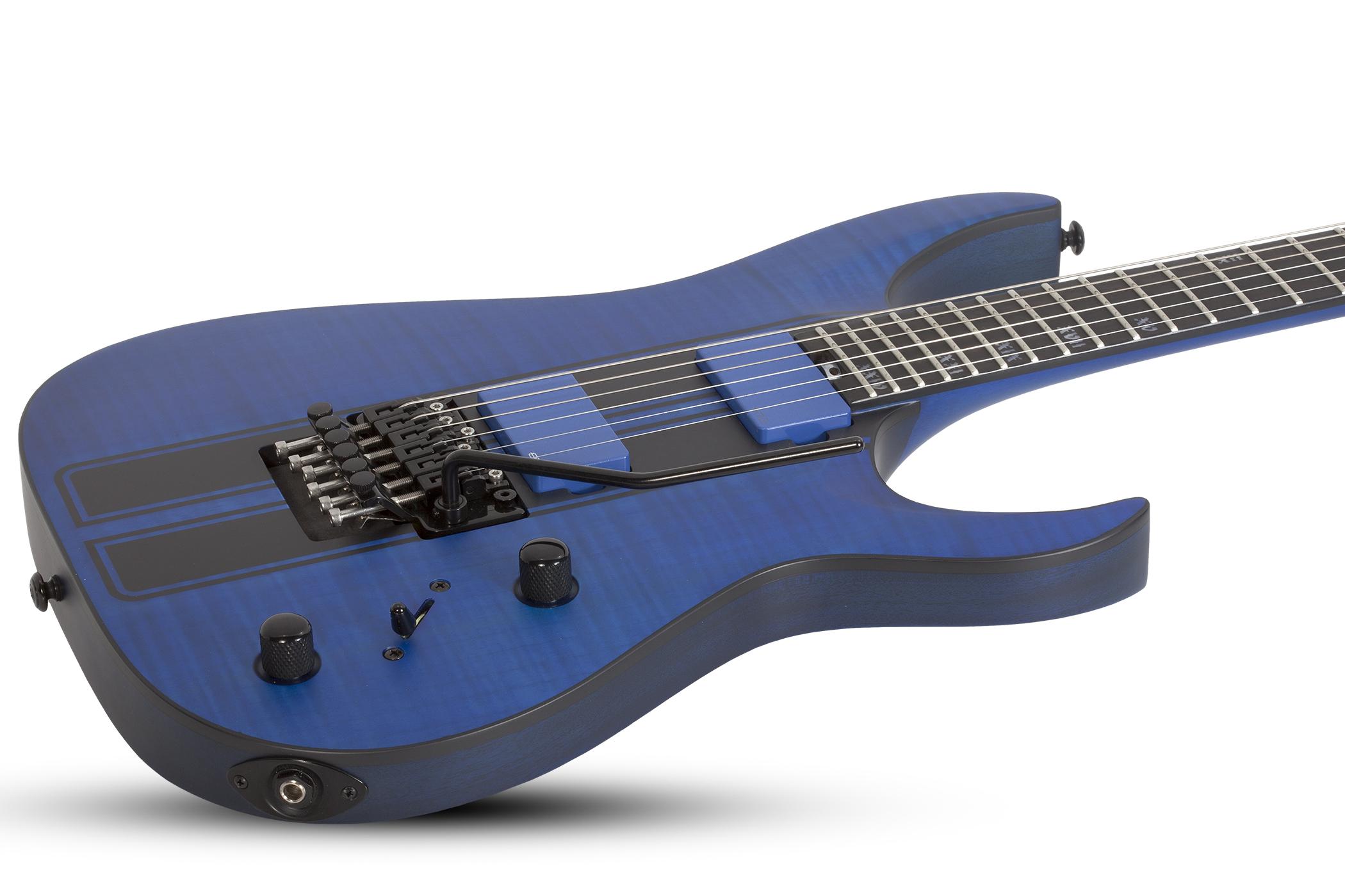 Schecter Banshee Gt Fr 2h Emg Eb - Satin Trans Blue - Guitare Électrique Forme Str - Variation 1