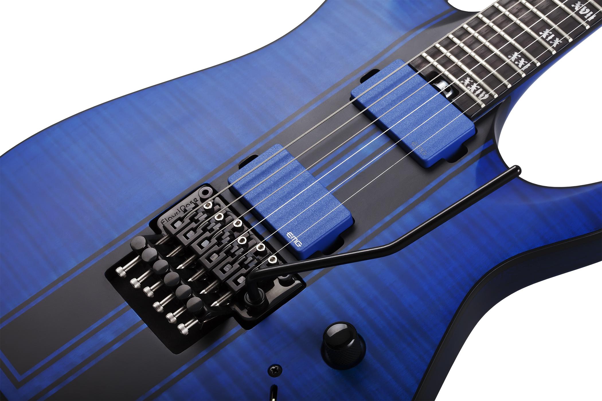 Schecter Banshee Gt Fr 2h Emg Eb - Satin Trans Blue - Guitare Électrique Forme Str - Variation 5