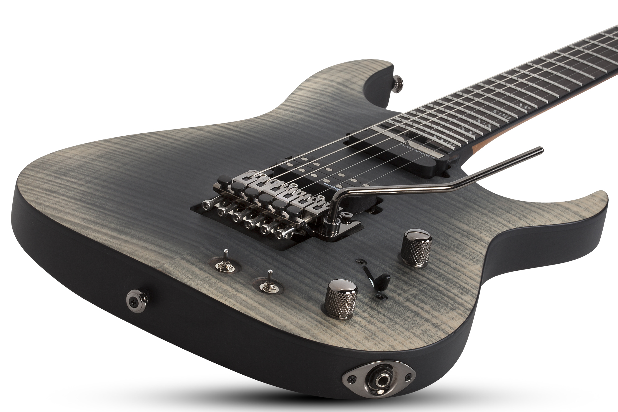 Schecter Banshee Mach-6 Fr S 2h Lundgren Sustainiac Eb - Fallout Burst - Guitare Électrique Forme Str - Variation 1