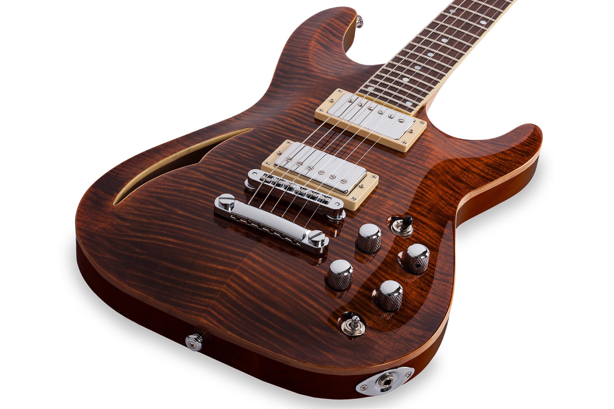 Schecter C-1 E/a Classic 2h Piezo Ht Rw - Cat's Eye - Guitare Électrique Forme Str - Variation 1