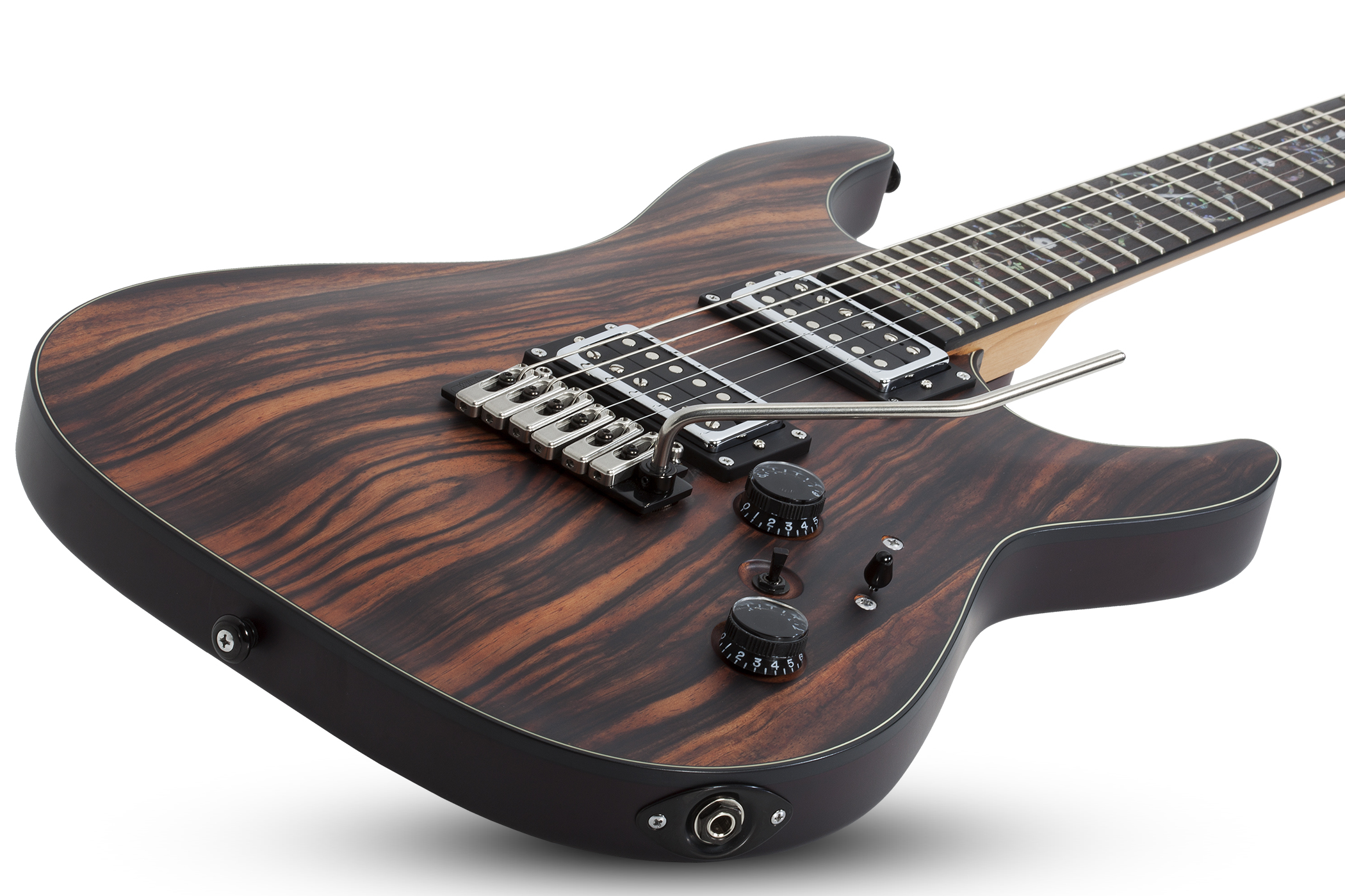 Schecter C-1 Exotic Ebony 2h Trem Eb - Natural Satin - Guitare Électrique Forme Str - Variation 1