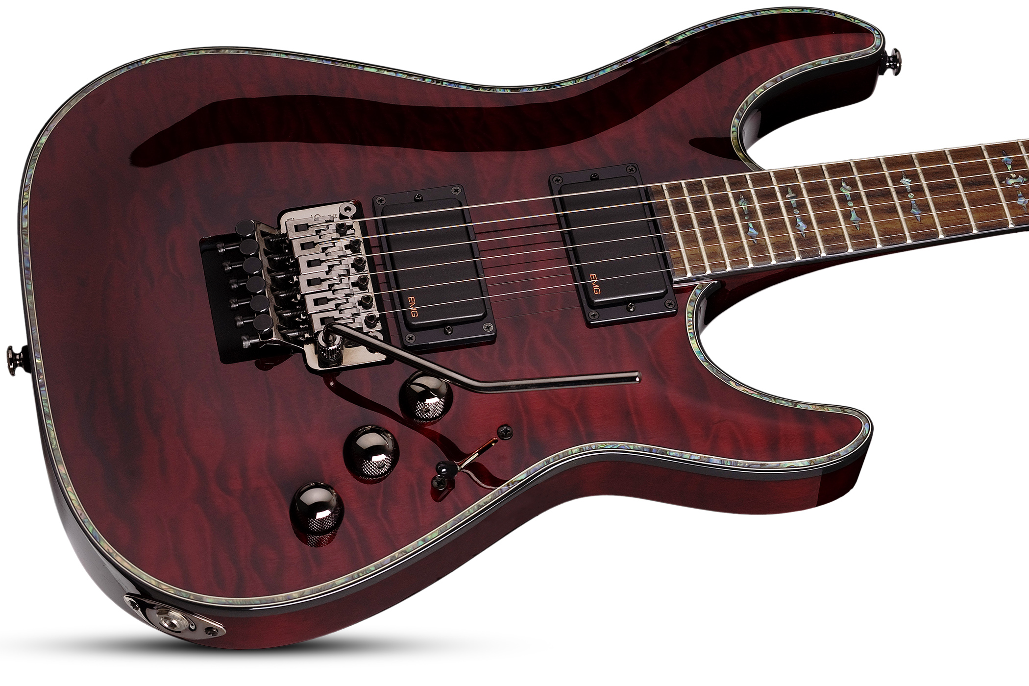 Schecter C-1 Fr Hellraiser 2h Emg Rw - Black Cherry - Guitare Électrique Forme Str - Variation 1