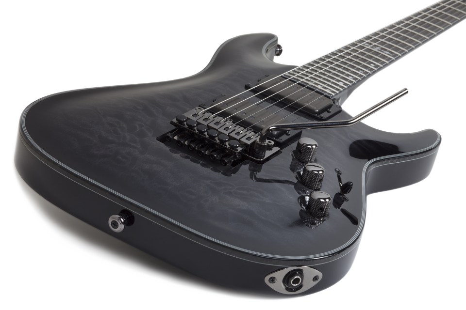 Schecter C-1 Fr Hellraiser Hybrid 2h Emg Eb - Trans. Black Burst - Guitare Électrique Forme Str - Variation 2