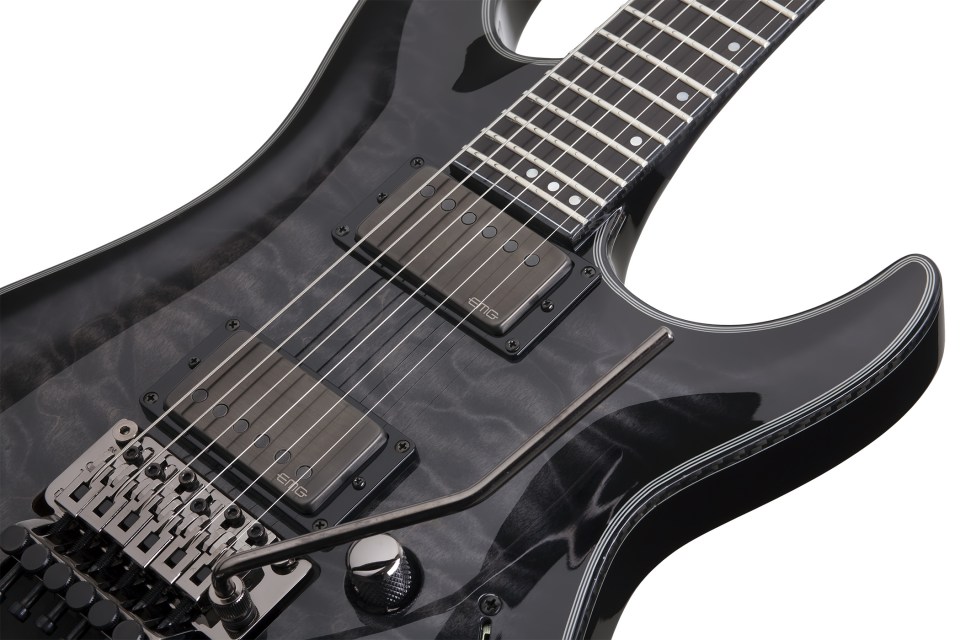 Schecter C-1 Fr Hellraiser Hybrid 2h Emg Eb - Trans. Black Burst - Guitare Électrique Forme Str - Variation 4