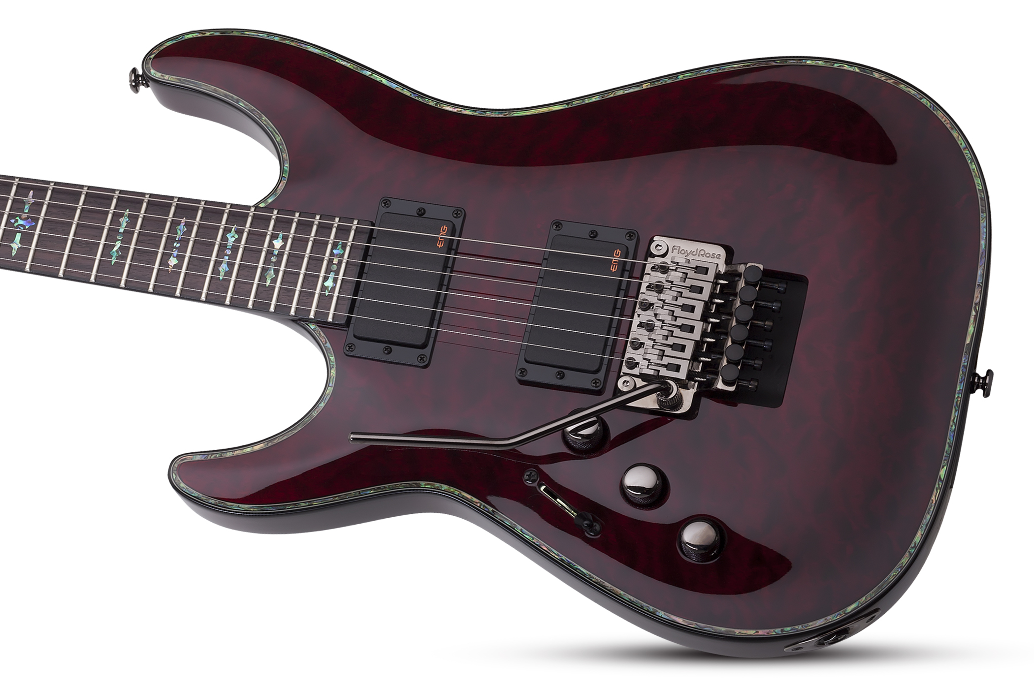 Schecter C-1 Fr Hellraiser Lh Gaucher 2h Emg Rw - Black Cherry - Guitare Électrique Gaucher - Variation 1