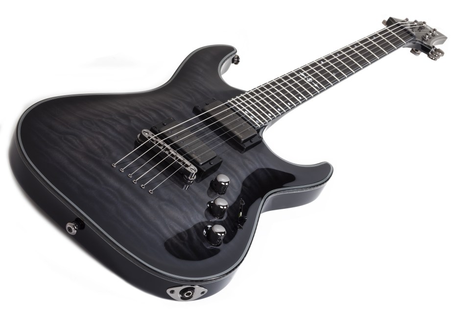 Schecter C-1 Hellraiser Hybrid 2h Emg Ht Eb - Trans. Black Burst - Guitare Électrique Forme Str - Variation 1