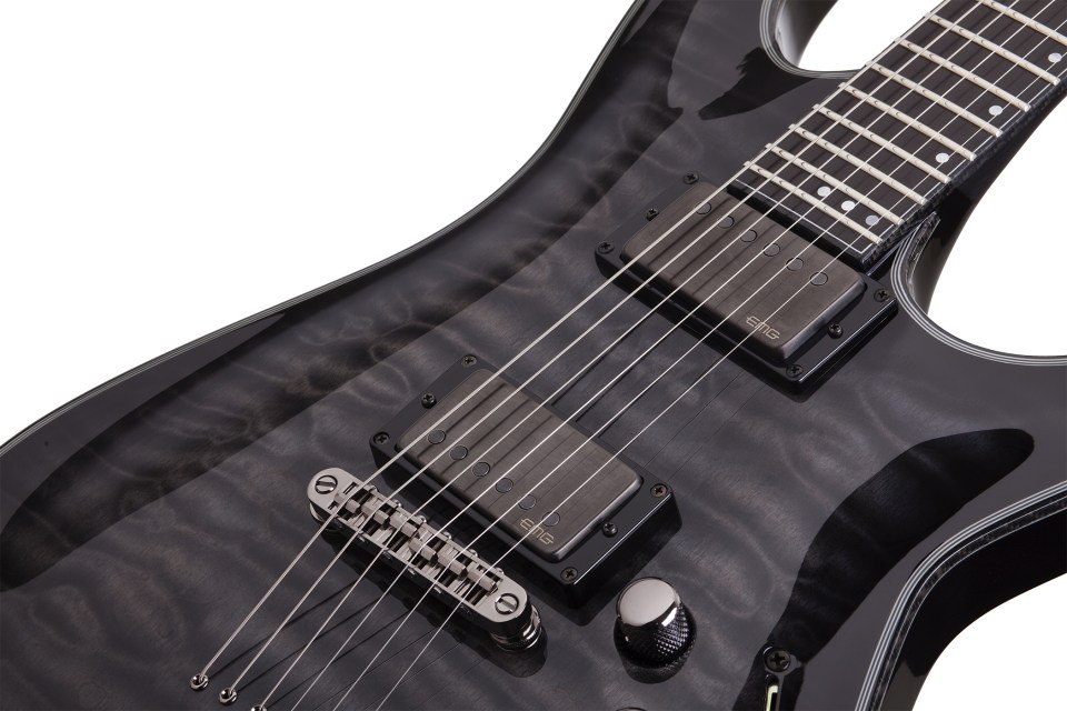 Schecter C-1 Hellraiser Hybrid 2h Emg Ht Eb - Trans. Black Burst - Guitare Électrique Forme Str - Variation 3