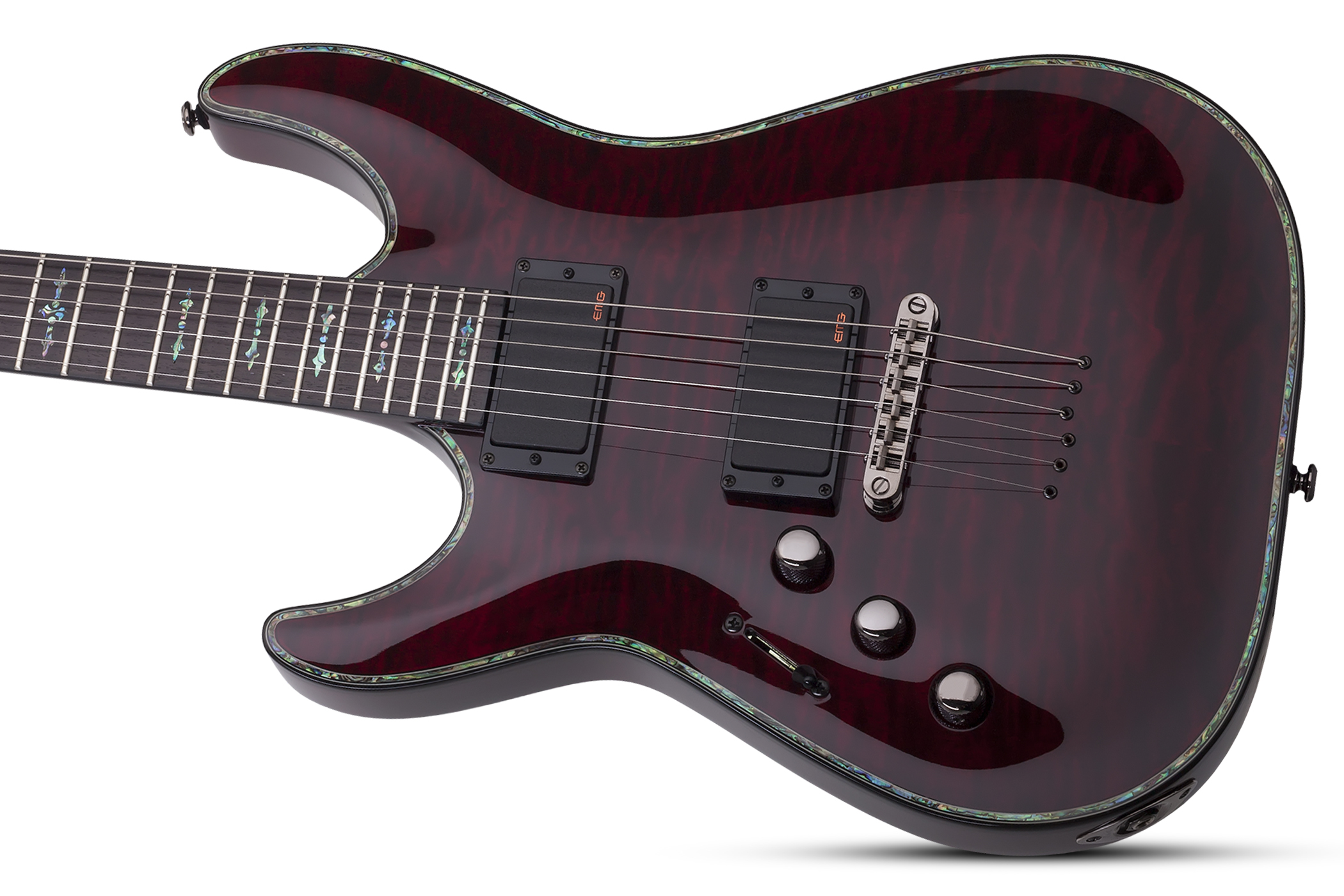 Schecter C-1 Hellraiser Lh Gaucher 2h Emg Ht Rw - Black Cherry - Guitare Électrique Gaucher - Variation 1