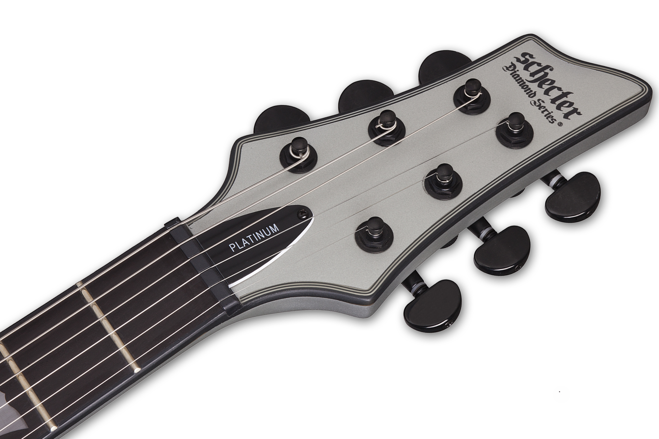 Schecter C-1 Platinum Hh Emg Ht Eb - Satin Silver - Guitare Électrique Forme Str - Variation 4