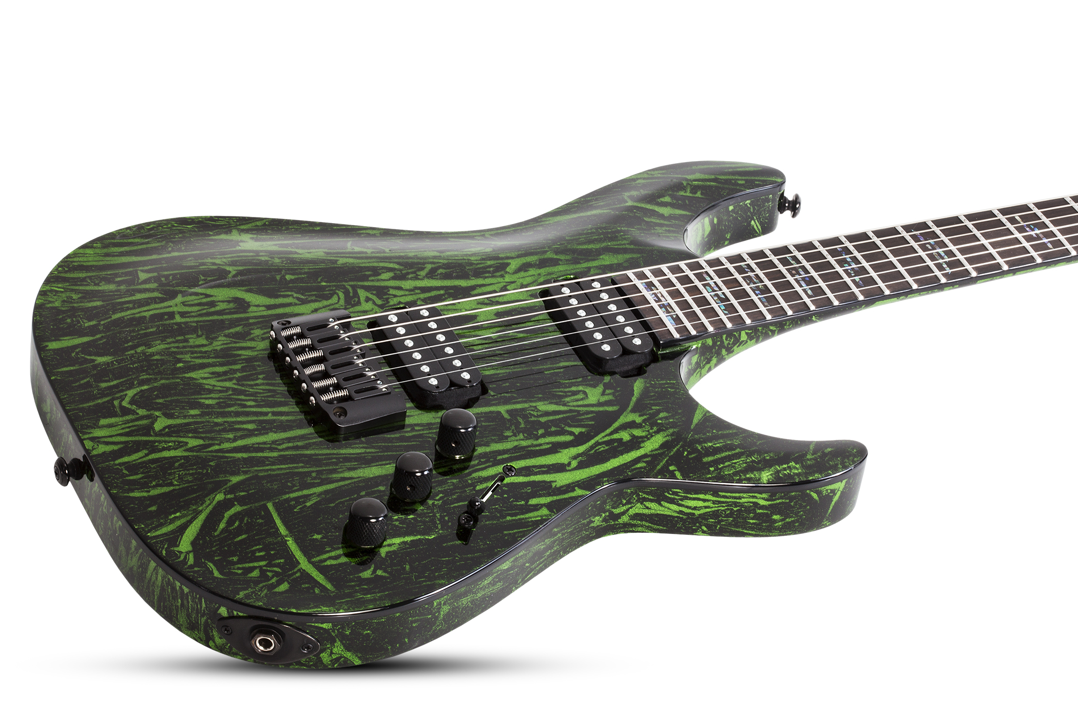 Schecter C-1 Silver Mountain 2h Ht Eb - Toxic Venom - Guitare Électrique Forme Str - Variation 1