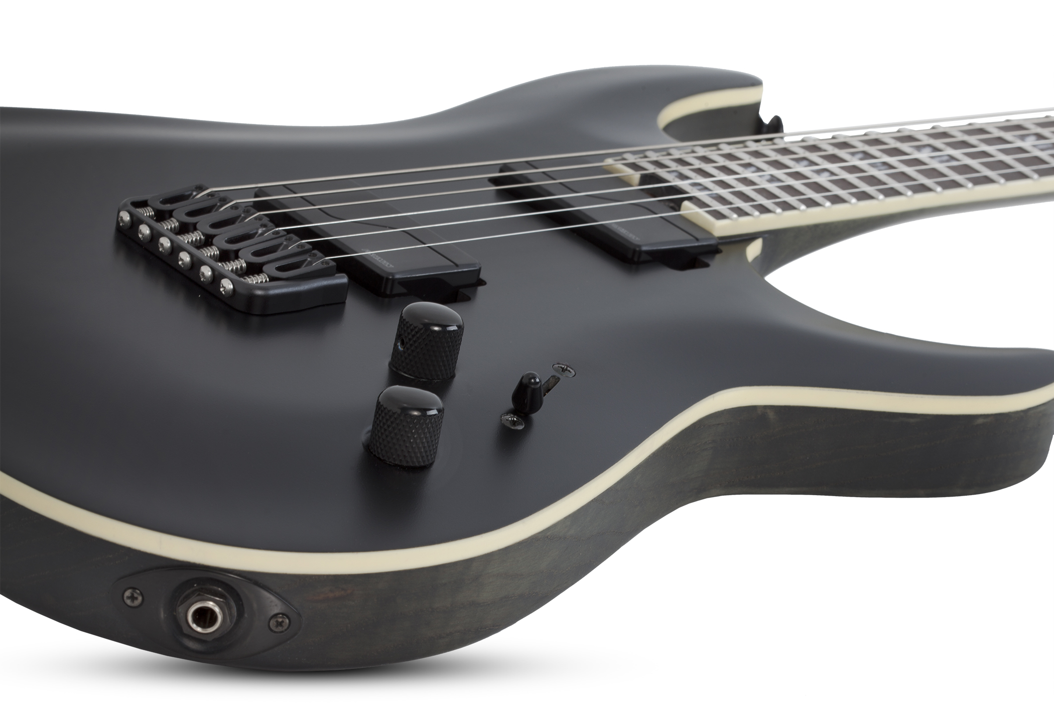 Schecter C-1 Sls Evil Twin 2h Fishman Ht Eb - Satin Black - Guitare Électrique Forme Str - Variation 1