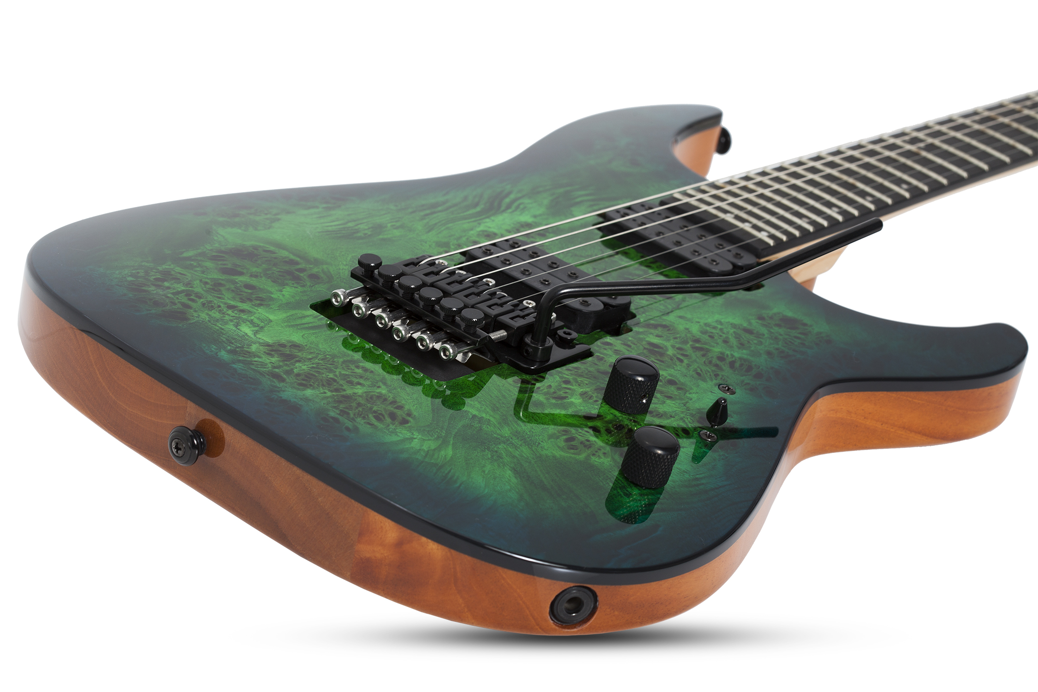 Schecter C-6 Pro Fr 2h Wen - Aqua Burst - Guitare Électrique Double Cut - Variation 2