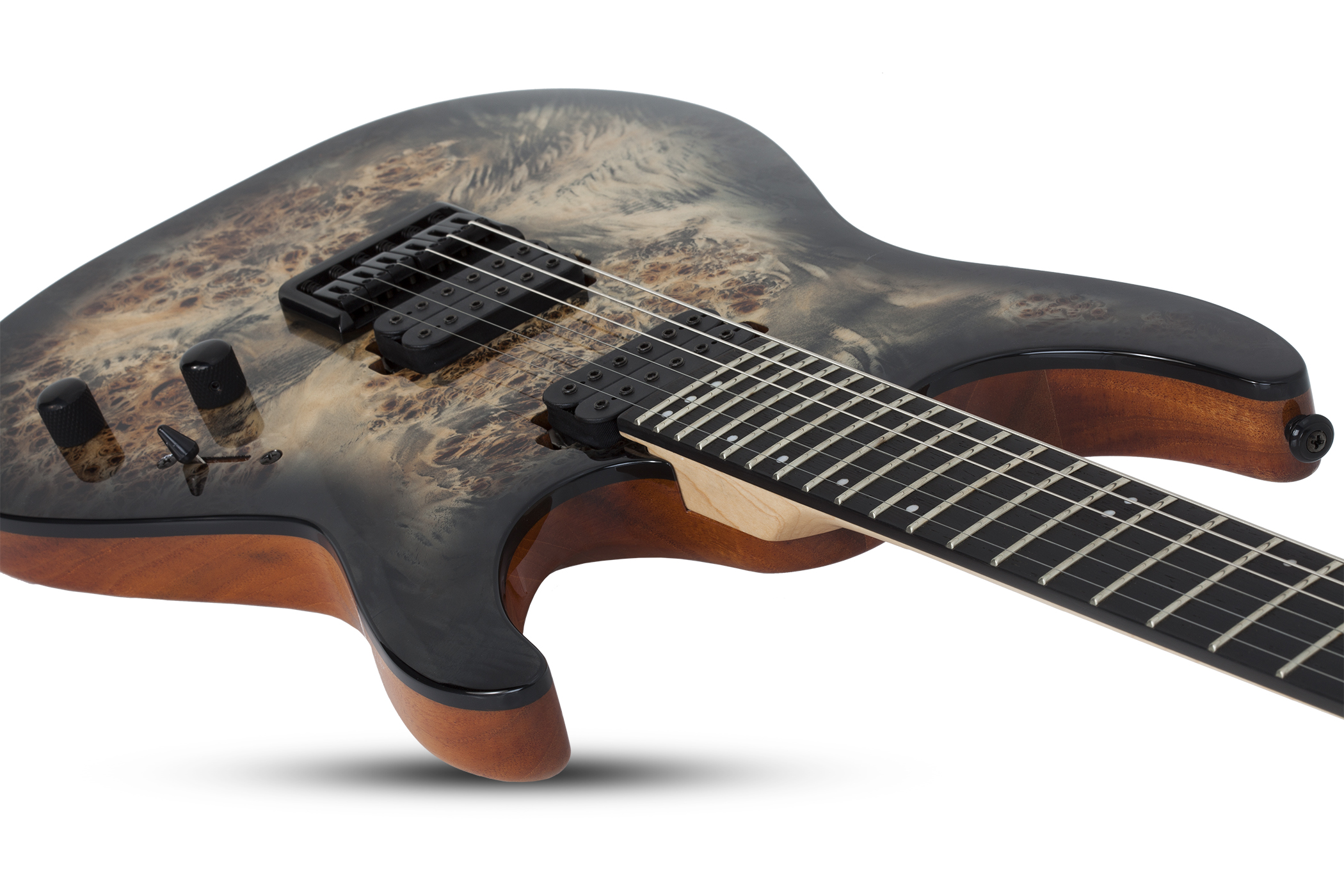 Schecter C-6 Pro 2h Ht Wen - Charcoal Burst - Guitare Électrique Double Cut - Variation 1
