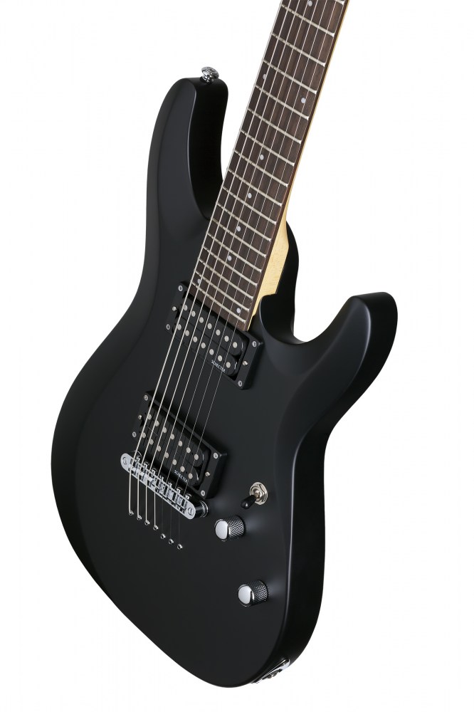 Schecter C-7 Deluxe 2h Ht Rw - Satin Black - Guitare Électrique 7 Cordes - Variation 2