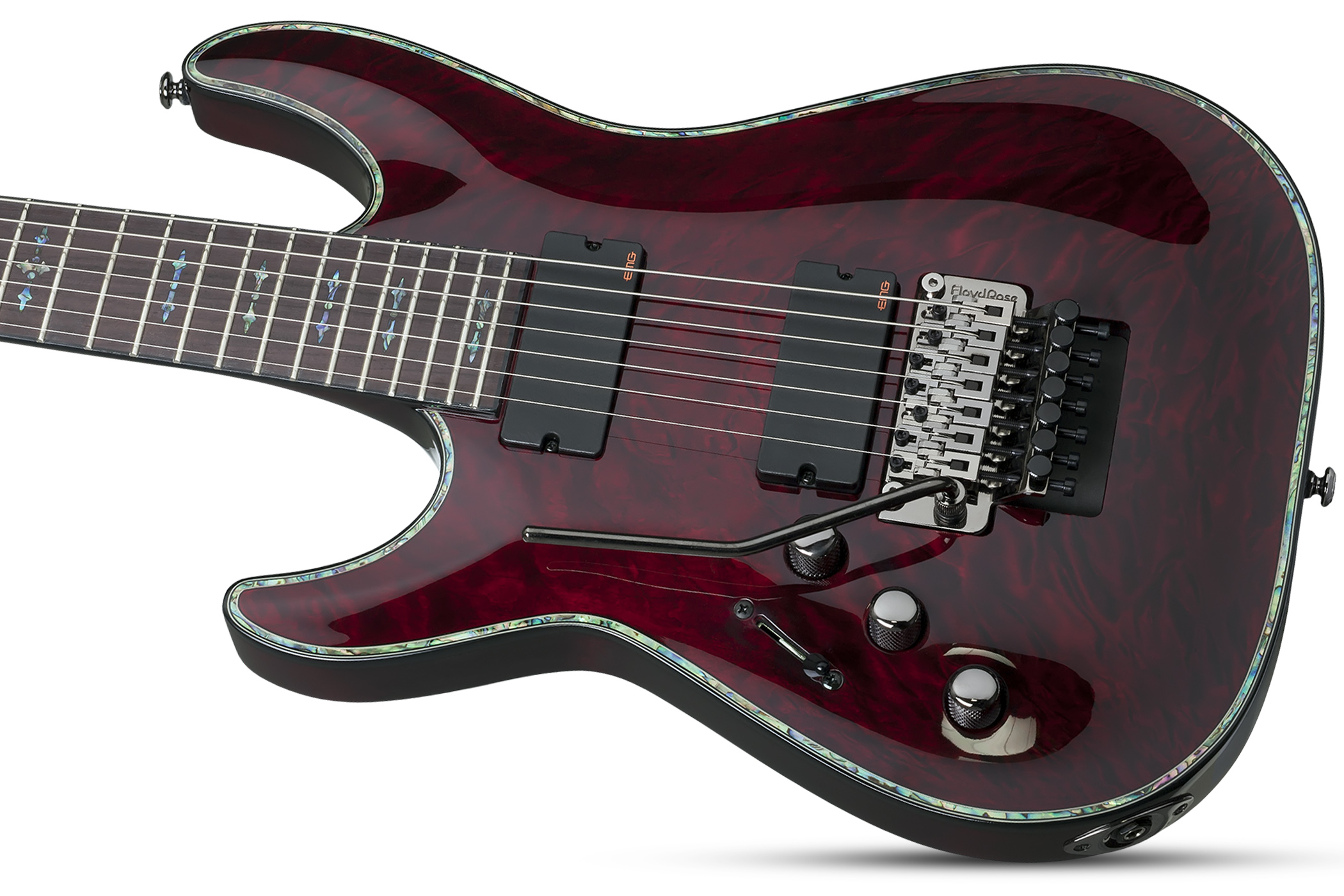 Schecter C-7 Fr Lh Hellraiser 7c Gaucher 2h Emg Rw - Black Cherry - Guitare Électrique Gaucher - Variation 1