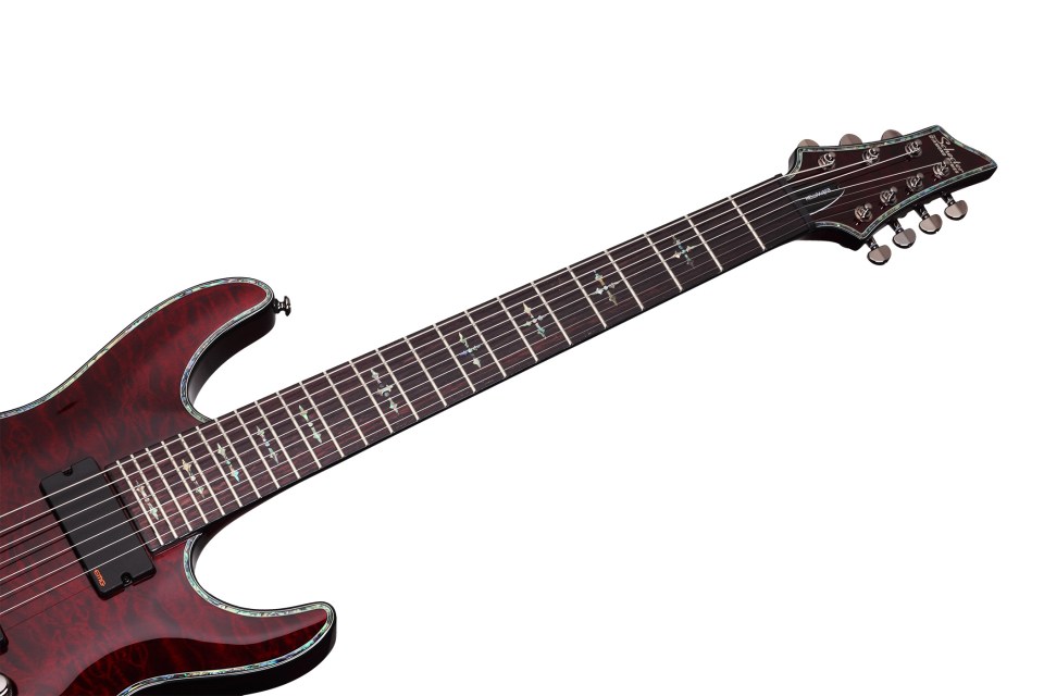 Schecter C-7 Hellraiser 7c 2h Emg Ht Rw - Black Cherry Gloss - Guitare Électrique 7 Cordes - Variation 4