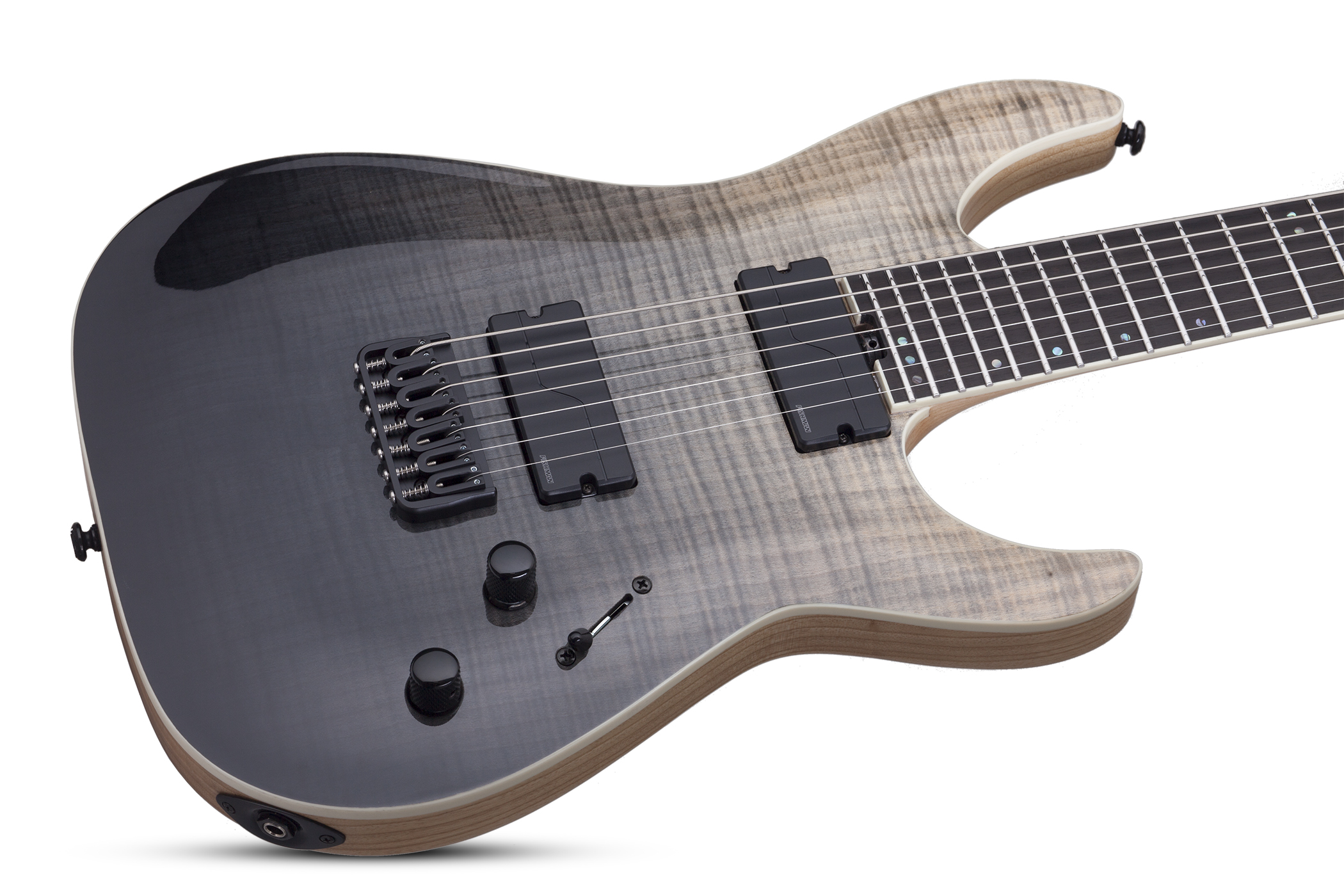 Schecter C-7 Sls Elite 2h Fishman Ht Eb - Black Fade Burst - Guitare Électrique 7 Cordes - Variation 1