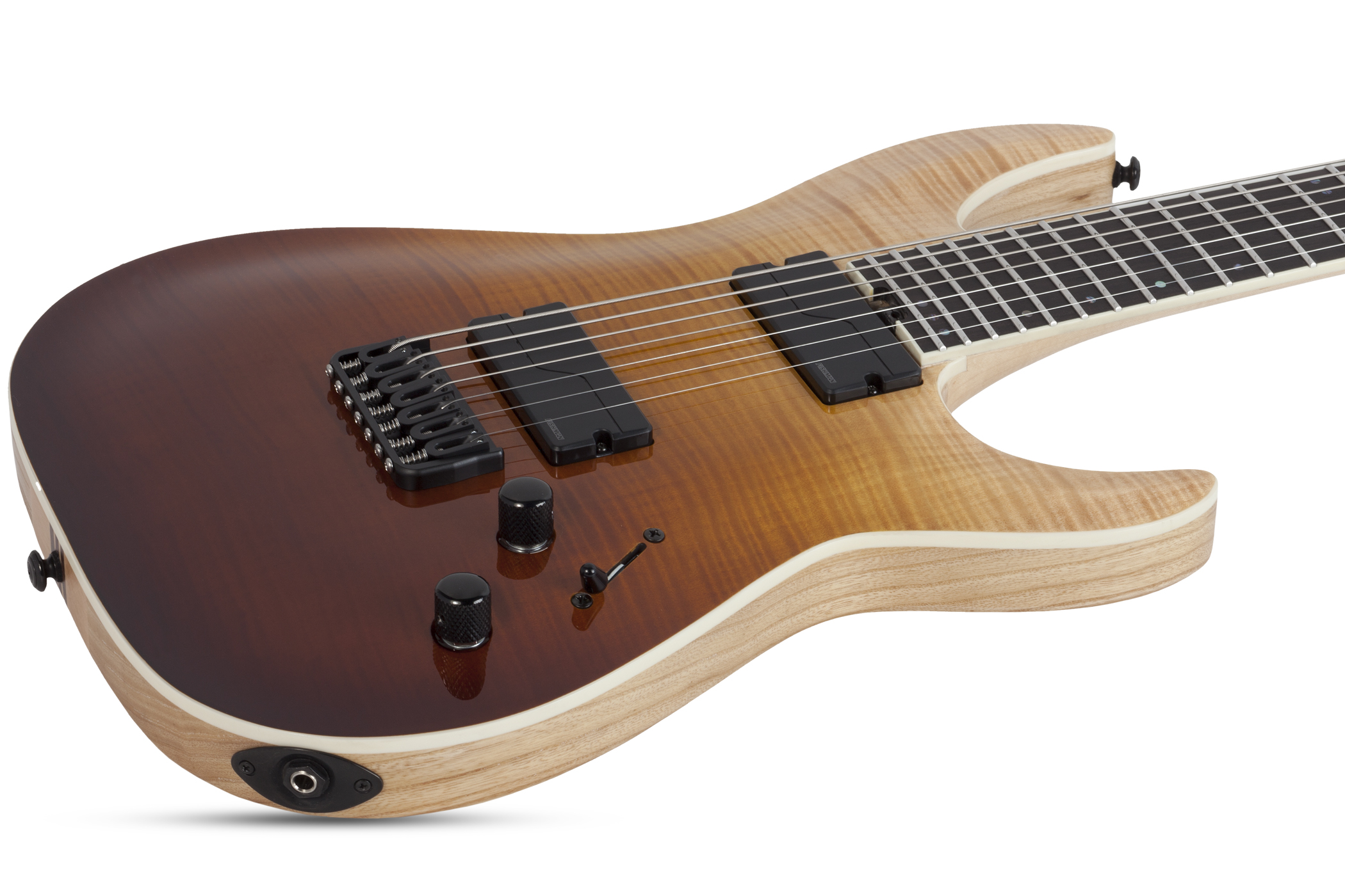 Schecter C-7 Sls Elite 2h Fishman Ht Eb - Antique Fade Burst - Guitare Électrique 7 Cordes - Variation 2