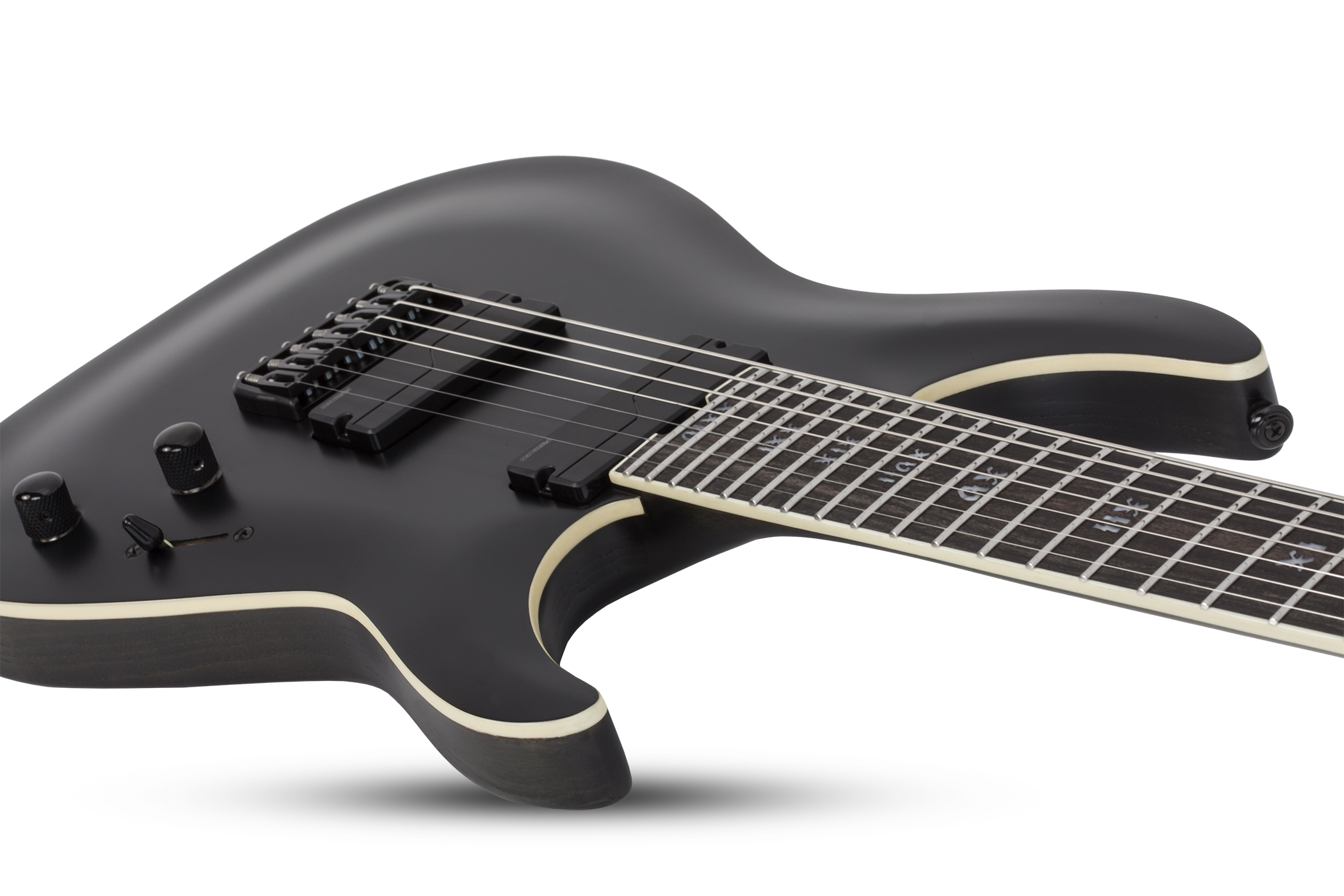 Schecter C-7 Sls Evil Twin 7c 2h Fishman Ht Eb - Satin Black - Guitare Électrique 7 Cordes - Variation 2