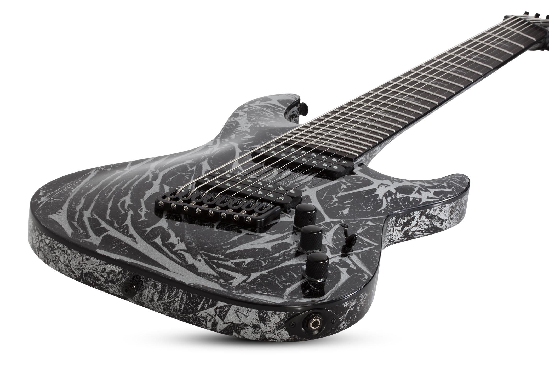 Schecter C-8 Multiscale 8c Baryton 2h Ht Eb - Silver Mountain - Guitare Électrique 8 Et 9 Cordes - Variation 1