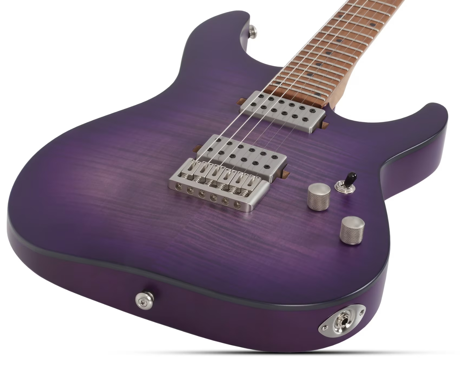 Schecter C1 Standard Plus 2h Ht Mn - Trans Purple Burst - Guitare Électrique Forme Str - Variation 1