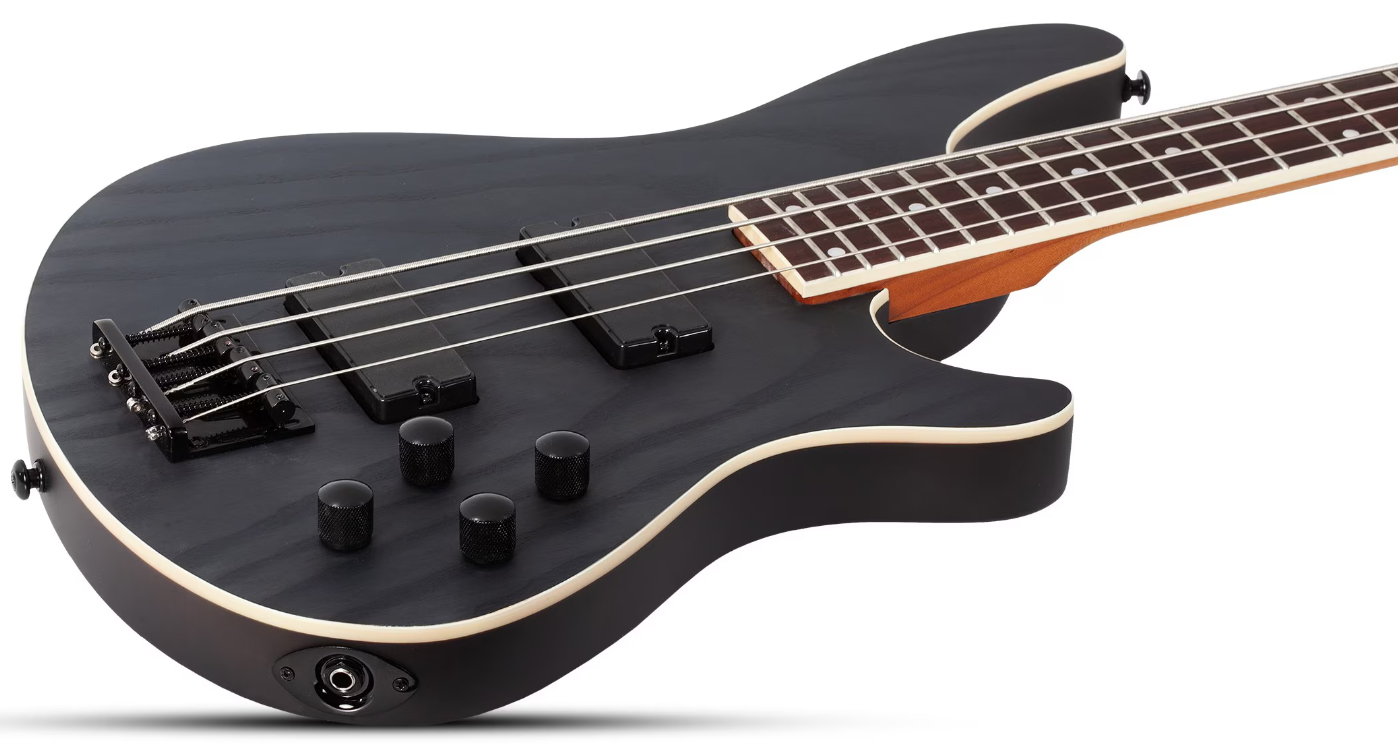 Schecter C4 Standard Rw - Charcoal Satin - Basse Électrique Solid Body - Variation 1