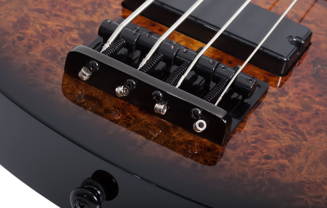 Schecter C4 Standard Rw - Tobacco Burl - Basse Électrique Solid Body - Variation 3