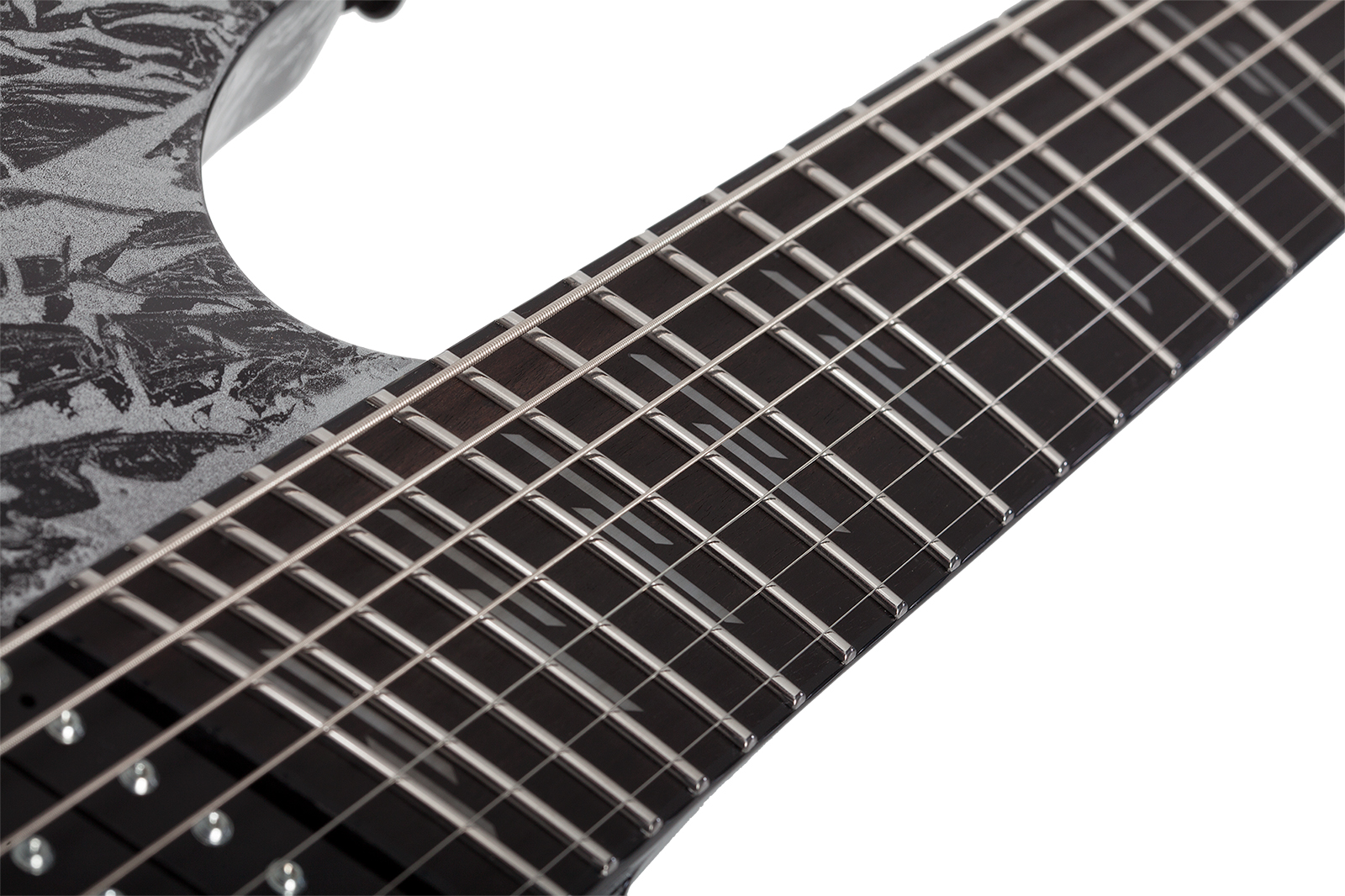 Schecter C7 Multiscale 7c Baryton 2h Ht Eb - Silver Mountain - Guitare Électrique Multi-scale - Variation 7