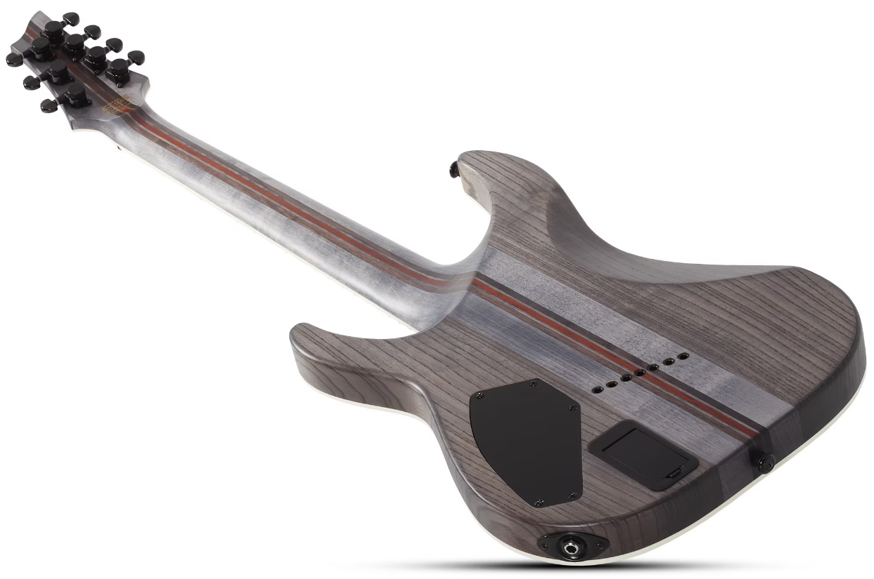 Schecter C7 Multiscale Sls Elite Evil Twin 7c Baryton  2h Fishman Fluence Ht Eb - Satin Black - Guitare Électrique Multi-scale - Variation 4