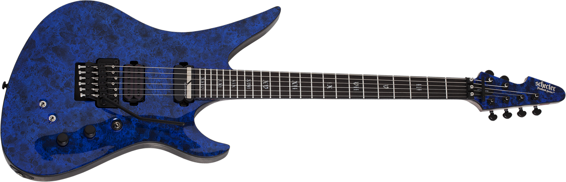 Schecter Avenger Apocalypse Fr S 2h Sustainiac Eb - Blue Reign - Guitare Électrique MÉtal - Main picture